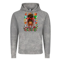 Cloud Rock santa's favorite secretary afro messy bun Vintage Hoodie - texasbilliewilder