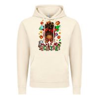 Vintage Artic santa's favorite secretary afro messy bun Vintage Hoodie - texasbilliewilder