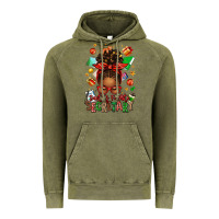 Vintage Olive santa's favorite secretary afro messy bun Vintage Hoodie - texasbilliewilder