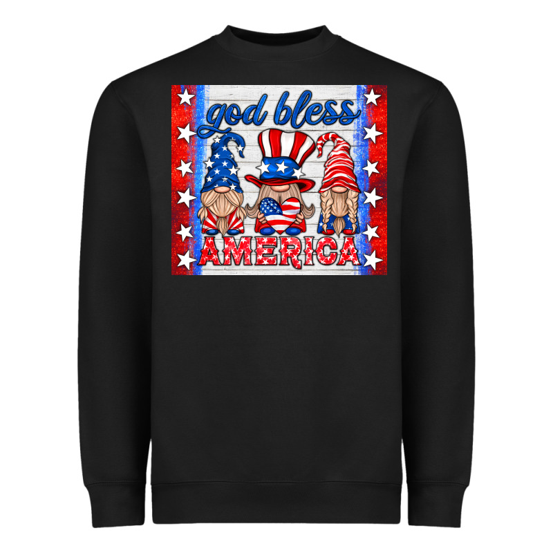 God Bless America Gnomes Heavyweight Sweatshirt by HRA Design Shop | Teevron