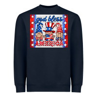 Navy god bless America gnomes Heavyweight Sweatshirt - HRA Design Shop