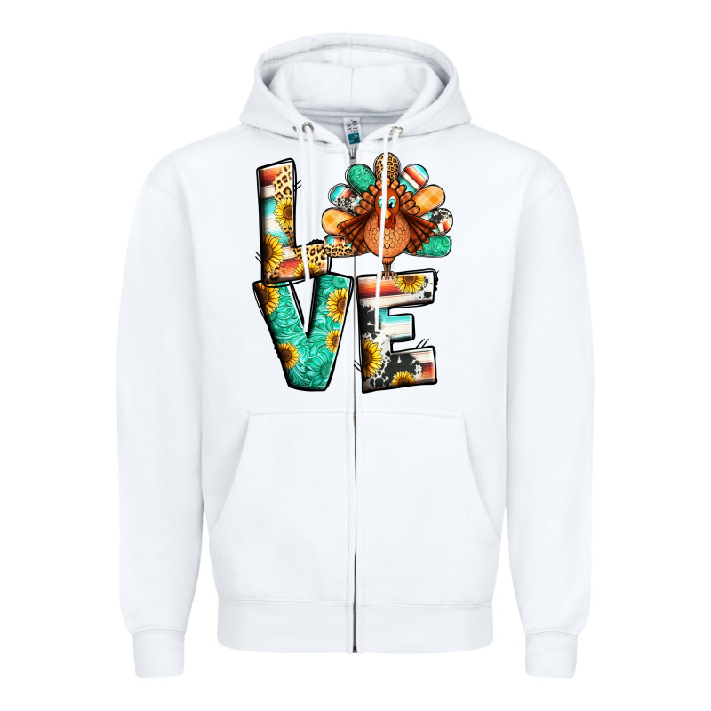 Love Thanksgiving Zipper Hoodie by Jasminsmagicworld | Teevron