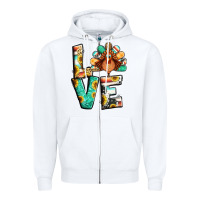 White love thanksgiving Zipper Hoodie - Jasminsmagicworld