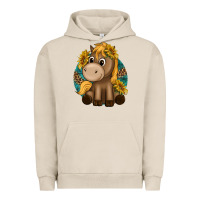 Pigment French Oak cute baby horse amd sunflowers Urban Hoodie - texasbilliewilder