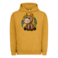 Pigment Peanut Butter cute baby horse amd sunflowers Urban Hoodie - texasbilliewilder