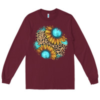 Burgundy gemstone leopard patch Long Sleeve Tee - JahusDesignShop