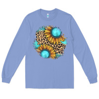 Colony Blue gemstone leopard patch Long Sleeve Tee - JahusDesignShop