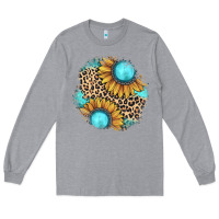 Heather Grey gemstone leopard patch Long Sleeve Tee - JahusDesignShop