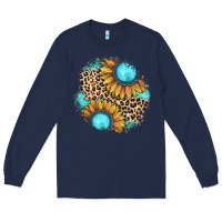 Navy gemstone leopard patch Long Sleeve Tee - JahusDesignShop
