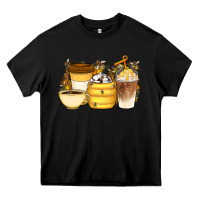 Black Bee Honey Coffee Cups Heavy Core Tee - Artiststas