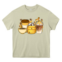 Mossy Bee Honey Coffee Cups Heavy Core Tee - Artiststas