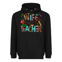 Black wife mom teacher Heavyweight Hoodie - NancyCooperArtShop