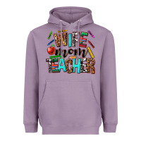 Lavender wife mom teacher Heavyweight Hoodie - NancyCooperArtShop