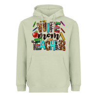Matcha wife mom teacher Heavyweight Hoodie - NancyCooperArtShop