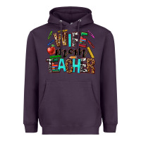 Plum wife mom teacher Heavyweight Hoodie - NancyCooperArtShop