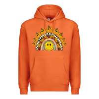 Carrot fall smiley face groovy rainbow Premium Hoodie - BarkalooDesign