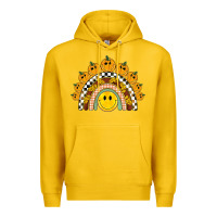 Lemon fall smiley face groovy rainbow Premium Hoodie - BarkalooDesign