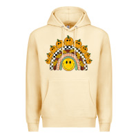Pina Colada fall smiley face groovy rainbow Premium Hoodie - BarkalooDesign