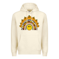 Sandshell fall smiley face groovy rainbow Premium Hoodie - BarkalooDesign