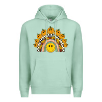 Seafoam fall smiley face groovy rainbow Premium Hoodie - BarkalooDesign