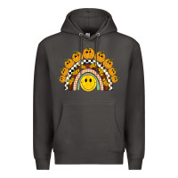 Smoke fall smiley face groovy rainbow Premium Hoodie - BarkalooDesign