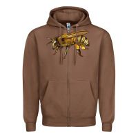 Chestnut Bee Side Zipper Hoodie - LillyAllenDesigns