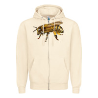 Sandshell Bee Side Zipper Hoodie - LillyAllenDesigns