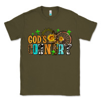 Army Green gods country Classic Tee - AdoDesignShop