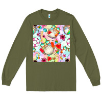 Army Green summer gnome seamless pattern Long Sleeve Tee - BundleAndBundleShop