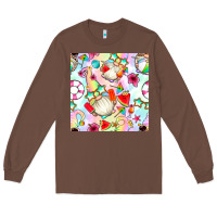 Chestnut summer gnome seamless pattern Long Sleeve Tee - BundleAndBundleShop