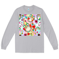 Moon Dust summer gnome seamless pattern Long Sleeve Tee - BundleAndBundleShop