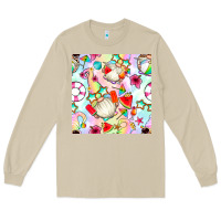 Mushroom summer gnome seamless pattern Long Sleeve Tee - BundleAndBundleShop