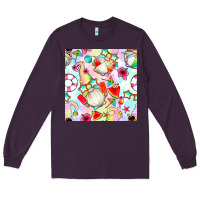 Plum summer gnome seamless pattern Long Sleeve Tee - BundleAndBundleShop