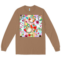 Toasted Coconut summer gnome seamless pattern Long Sleeve Tee - BundleAndBundleShop