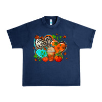 Navy western leopard  fall   hearts Urban Heavy Tee - AdoDesignShop