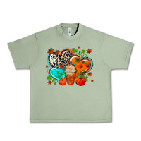 Oil Green western leopard  fall   hearts Urban Heavy Tee - AdoDesignShop