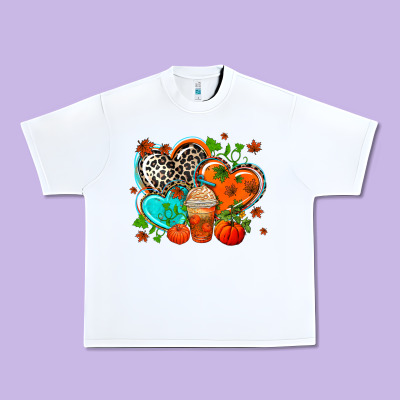 Western Leopard  Fall   Hearts Urban Heavy Tee Designed By Adodesignshop