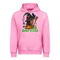 Fuchsia Pink Boss witch afro Urban Hoodie - NancyCooperArtShop