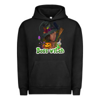 Pigment Black Boss witch afro Urban Hoodie - NancyCooperArtShop