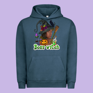 Boss Witch Afro Urban Hoodie Designed By Nancycooperartshop