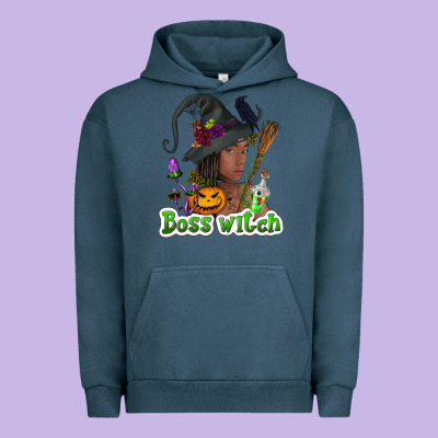Boss Witch Afro Urban Hoodie Designed By Nancycooperartshop