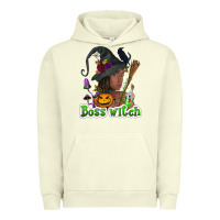Pigment Pistachio Boss witch afro Urban Hoodie - NancyCooperArtShop