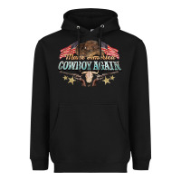 Black make america cowboy again Heavyweight Hoodie - NancyCooperArtShop