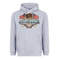 Heather Grey make america cowboy again Heavyweight Hoodie - NancyCooperArtShop