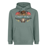 Sage make america cowboy again Heavyweight Hoodie - NancyCooperArtShop
