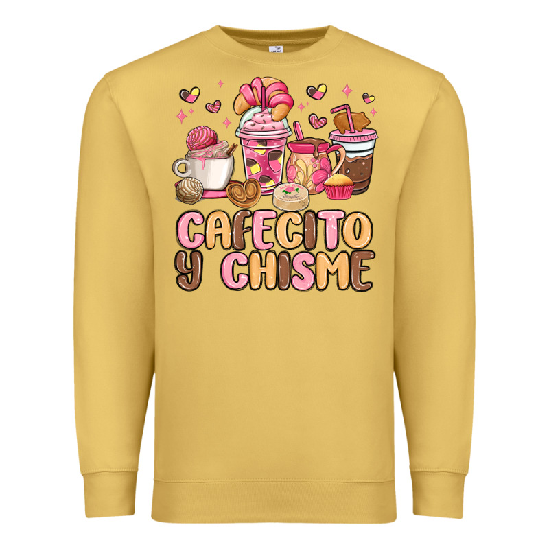 Cafecito Y Chisme Premium Sweatshirt by MaliasSmallBusiness | Teevron