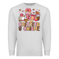 Dove Grey cafecito y chisme Premium Sweatshirt - MaliasSmallBusiness