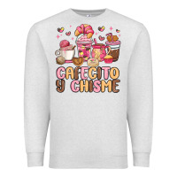 Oatmeal Heather cafecito y chisme Premium Sweatshirt - MaliasSmallBusiness