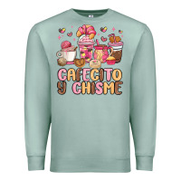 Seafoam cafecito y chisme Premium Sweatshirt - MaliasSmallBusiness