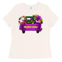 Bone mardi grass umbrella with truck Ladies Tee - AdoDesignShop
